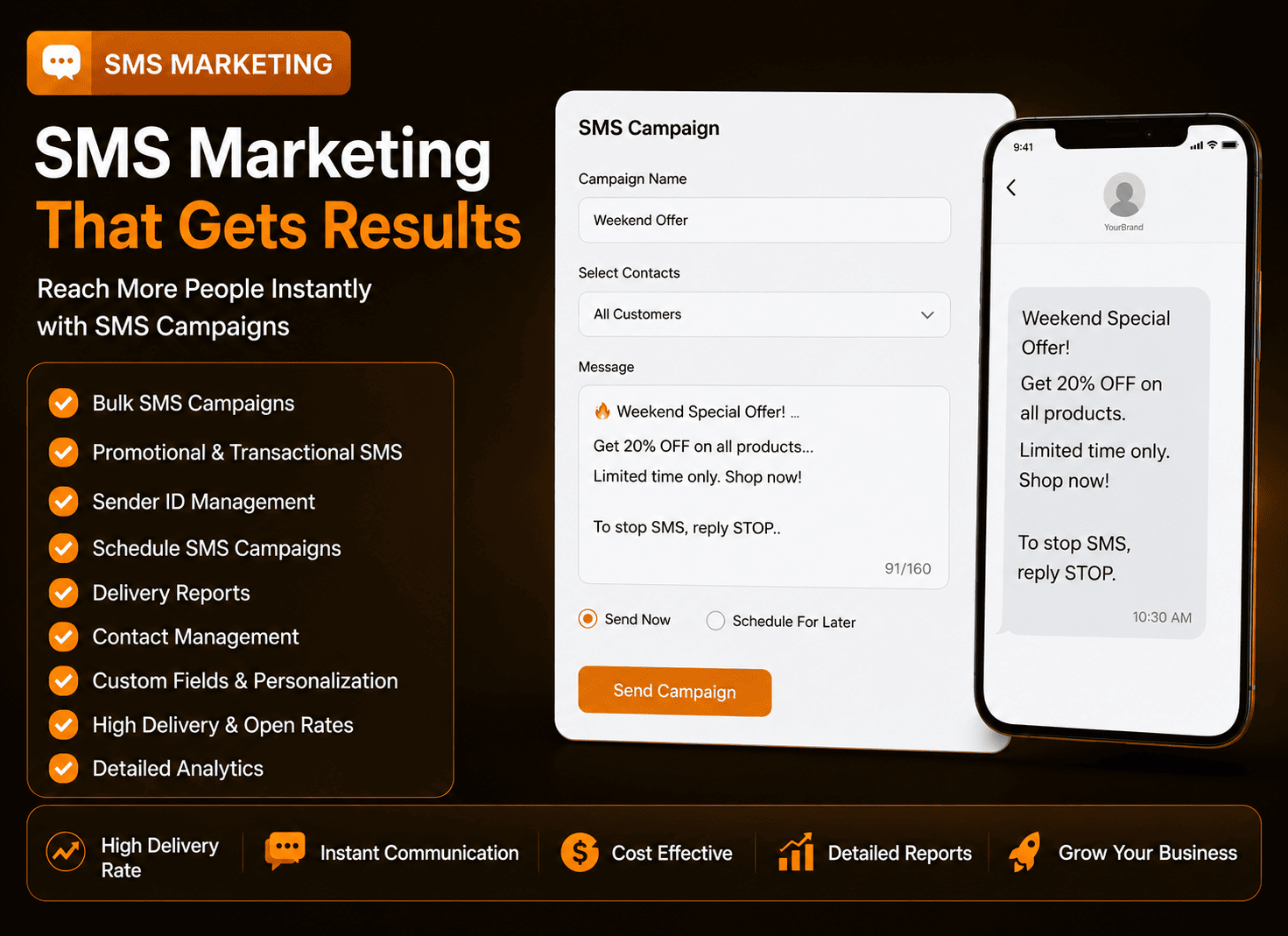 SMS Marketing Module — WhiteLabel CRM