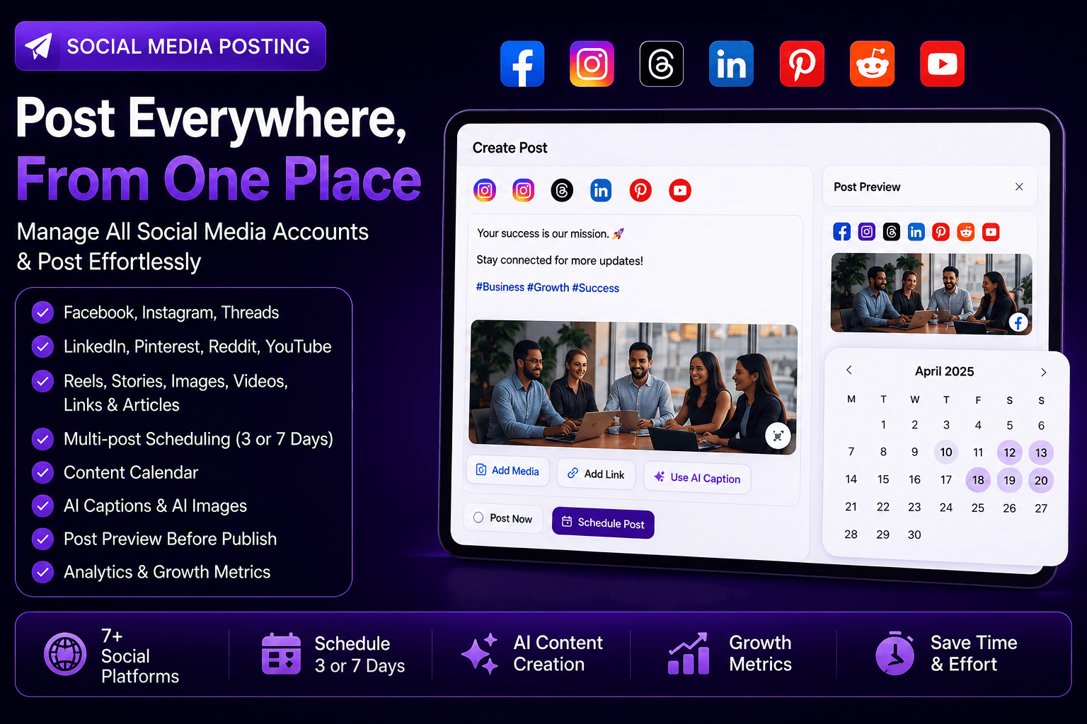 Social Media Posting Module — WhiteLabel CRM